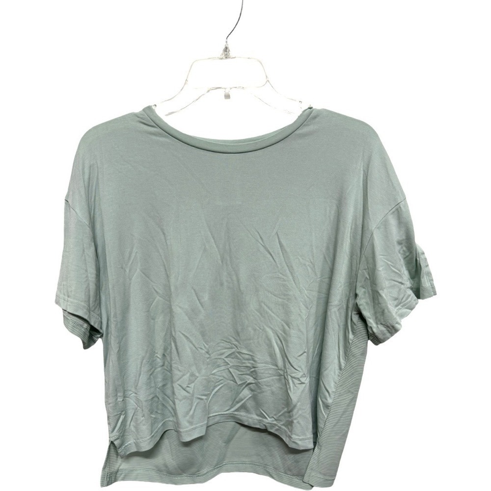 Adidas Mint Green Cropped Athletic Tshirt Short Sleeve Gym Size Medium Workout